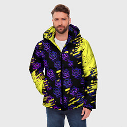 Куртка зимняя мужская Brawl stars neon mobile, цвет: 3D-черный — фото 2