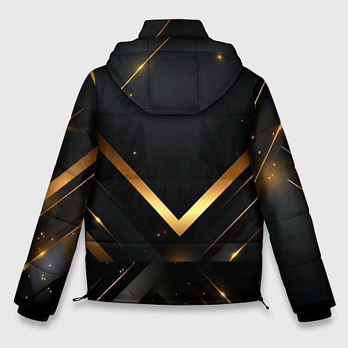 Мужская зимняя куртка Gold luxury black abstract / 3D-Черный – фото 2