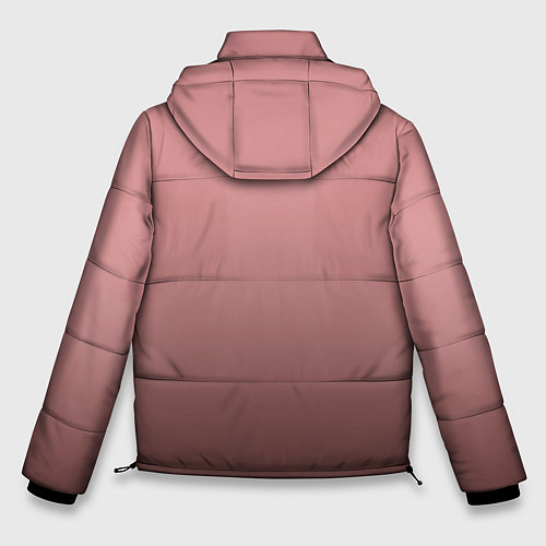 Мужская зимняя куртка Пыльно-розовый градиент / 3D-Черный – фото 2