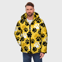 Куртка зимняя мужская Собачьи следы, цвет: 3D-красный — фото 2