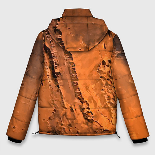 Мужская зимняя куртка Каналы на Марсе - star dust / 3D-Черный – фото 2