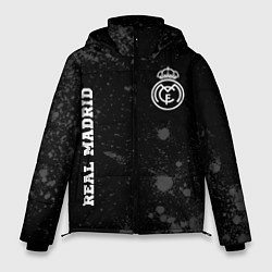 Куртка зимняя мужская Real Madrid sport на темном фоне вертикально, цвет: 3D-черный