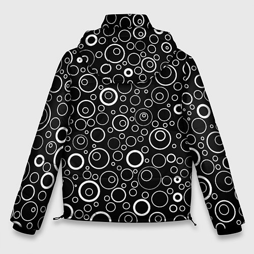 Мужская зимняя куртка Чёрный паттерн пузырьки / 3D-Черный – фото 2