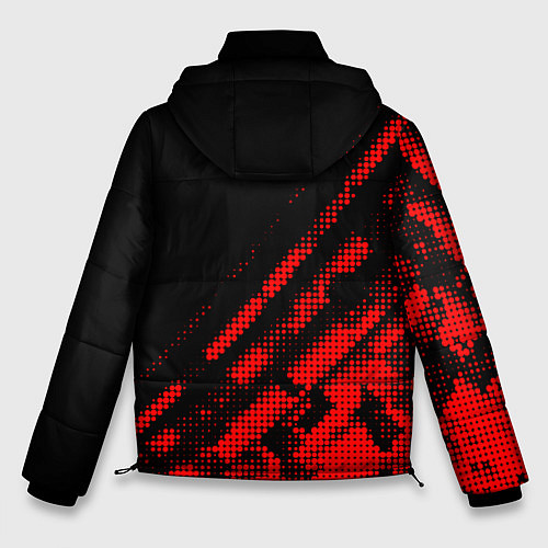 Мужская зимняя куртка AC Milan sport grunge / 3D-Красный – фото 2