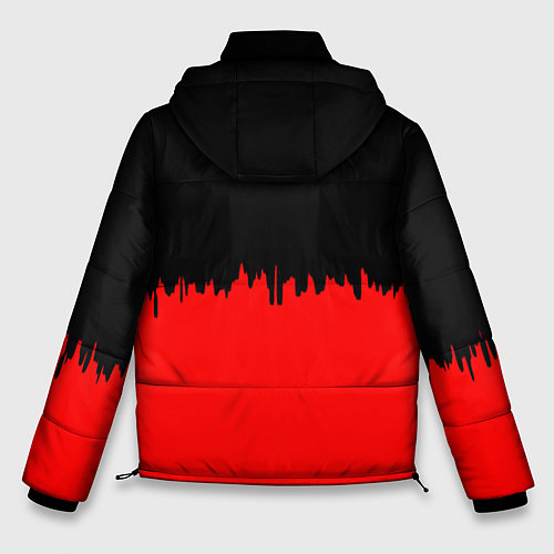Мужская зимняя куртка Half life logo pattern steel / 3D-Черный – фото 2