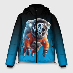 Мужская зимняя куртка Далматинец космонавт в открытом космосе