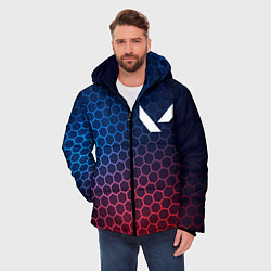 Куртка зимняя мужская Valorant неоновые соты, цвет: 3D-черный — фото 2