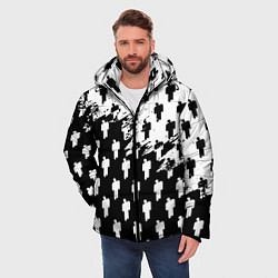 Куртка зимняя мужская Billie Eilish pattern black, цвет: 3D-черный — фото 2