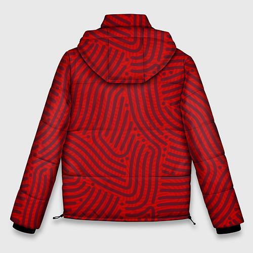 Мужская зимняя куртка Barcelona отпечатки / 3D-Красный – фото 2