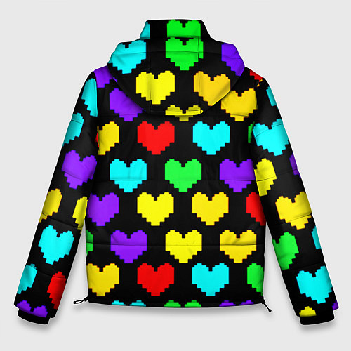 Мужская зимняя куртка Undertale heart pattern / 3D-Красный – фото 2