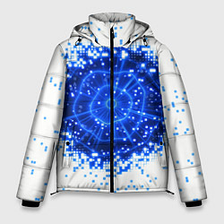 Мужская зимняя куртка Поврежденный цифровой скин - дыра