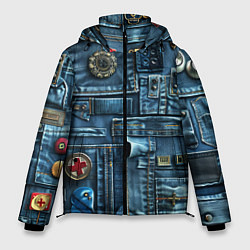 Куртка зимняя мужская Джинсы для медработников, цвет: 3D-красный