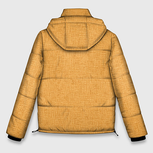 Мужская зимняя куртка Текстура однотонная тёмно-жёлтый золотой / 3D-Черный – фото 2