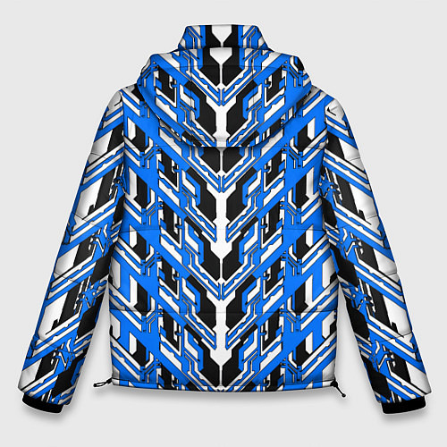 Мужская зимняя куртка Синяя техно броня / 3D-Черный – фото 2