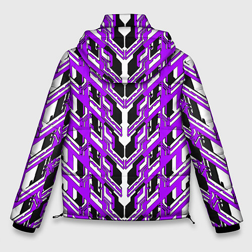 Мужская зимняя куртка Фиолетовая техно броня / 3D-Черный – фото 2