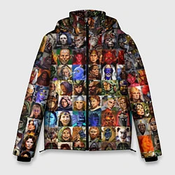 Куртка зимняя мужская Портреты всех героев, цвет: 3D-черный