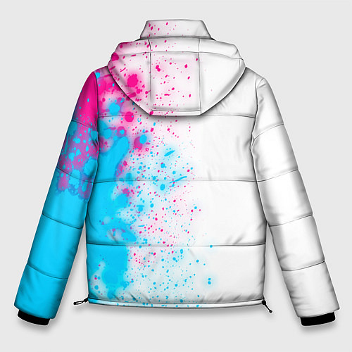 Мужская зимняя куртка Borussia neon gradient style по-вертикали / 3D-Черный – фото 2