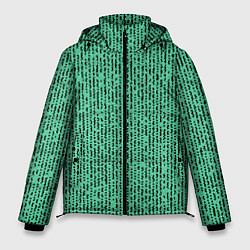 Куртка зимняя мужская Мозаика нефритовый зелёный, цвет: 3D-черный