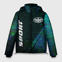 Куртка зимняя мужская FAW sport glitch blue, цвет: 3D-черный