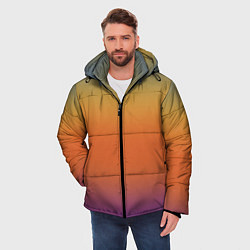 Куртка зимняя мужская Градиент цвета заката, цвет: 3D-черный — фото 2