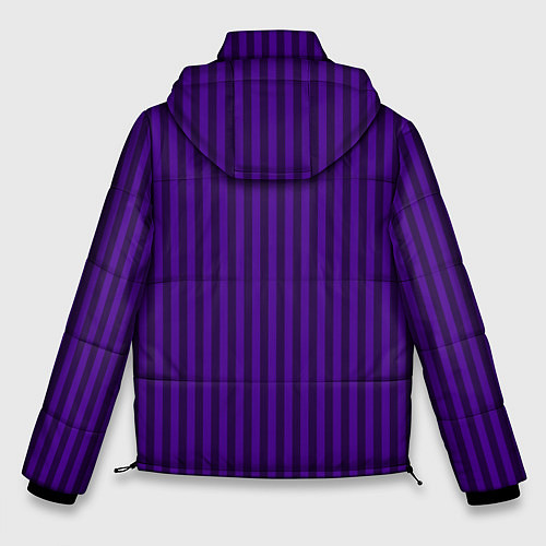 Мужская зимняя куртка Яркий фиолетовый в полоску / 3D-Черный – фото 2