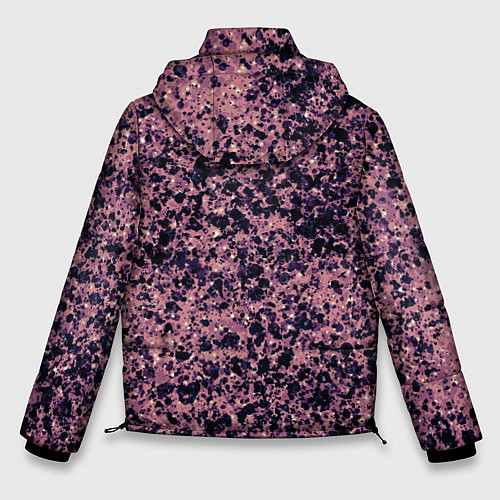 Мужская зимняя куртка Абстрактный брызги сине-розовый / 3D-Черный – фото 2