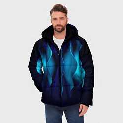 Куртка зимняя мужская Объемные пластины шаром, цвет: 3D-черный — фото 2