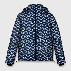 Куртка зимняя мужская Ромбичный узор, цвет: 3D-светло-серый