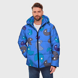 Куртка зимняя мужская Кусака ПакМан паттерн, цвет: 3D-черный — фото 2