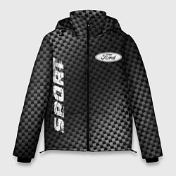 Куртка зимняя мужская Ford sport carbon, цвет: 3D-черный