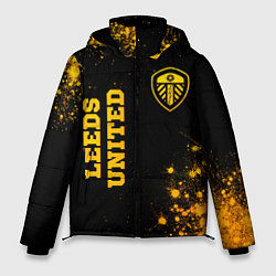 Мужская зимняя куртка Leeds United - gold gradient вертикально