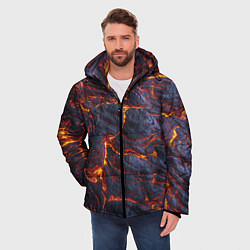 Куртка зимняя мужская Вулканическая лава, цвет: 3D-красный — фото 2