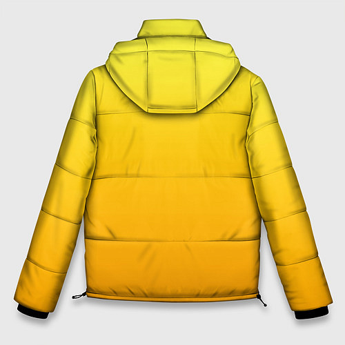 Мужская зимняя куртка Градиент насыщенный жёлтый / 3D-Черный – фото 2