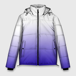 Куртка зимняя мужская Градиент белый ультрамарин, цвет: 3D-черный