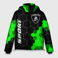 Мужская зимняя куртка Lamborghini green sport hexagon