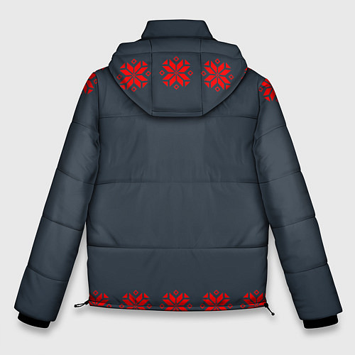 Мужская зимняя куртка Этно - темный / 3D-Черный – фото 2