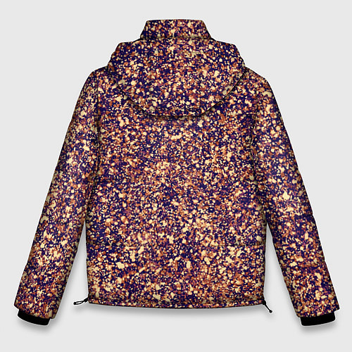 Мужская зимняя куртка Драгоценный фиолетово-медный абстракция / 3D-Черный – фото 2