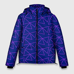 Куртка зимняя мужская Паттерн из контурных треугольников, цвет: 3D-светло-серый