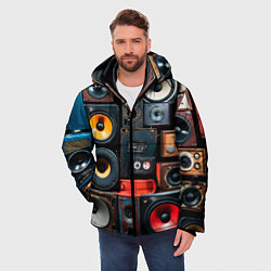 Куртка зимняя мужская Audio speaker, цвет: 3D-черный — фото 2