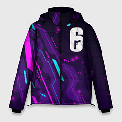Куртка зимняя мужская Rainbow Six neon gaming, цвет: 3D-черный