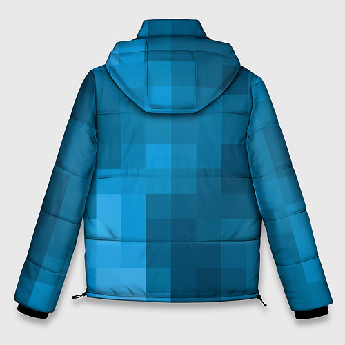 Мужская зимняя куртка Minecraft water cubes / 3D-Черный – фото 2