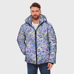 Куртка зимняя мужская Светлая фиолетовая сирень, цвет: 3D-светло-серый — фото 2
