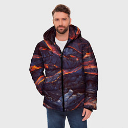 Куртка зимняя мужская Лавовые реки, цвет: 3D-черный — фото 2