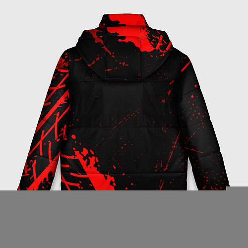 Мужская зимняя куртка Yamaha red sport tires / 3D-Черный – фото 2