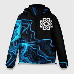 Куртка зимняя мужская Breaking Benjamin sound wave, цвет: 3D-черный