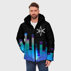 Куртка зимняя мужская Bring Me the Horizon эквалайзер, цвет: 3D-черный — фото 2