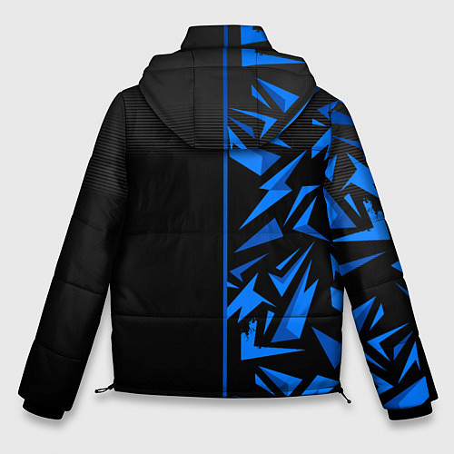 Мужская зимняя куртка Россия - синяя абстракция / 3D-Черный – фото 2