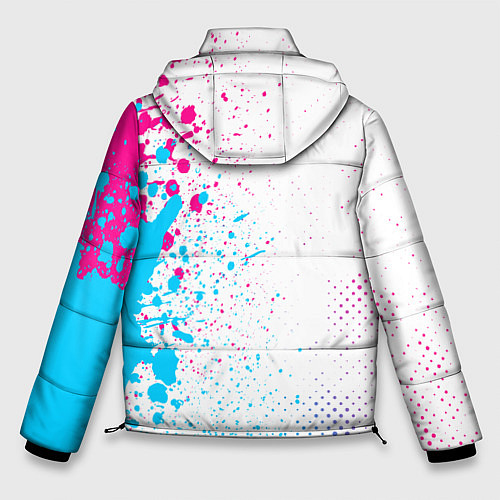 Мужская зимняя куртка Club Brugge neon gradient style по-вертикали / 3D-Черный – фото 2