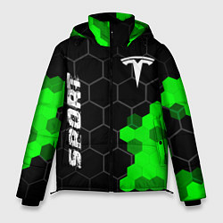 Мужская зимняя куртка Tesla green sport hexagon