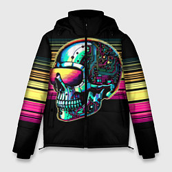 Мужская зимняя куртка Cyber skull - ai art fantasy